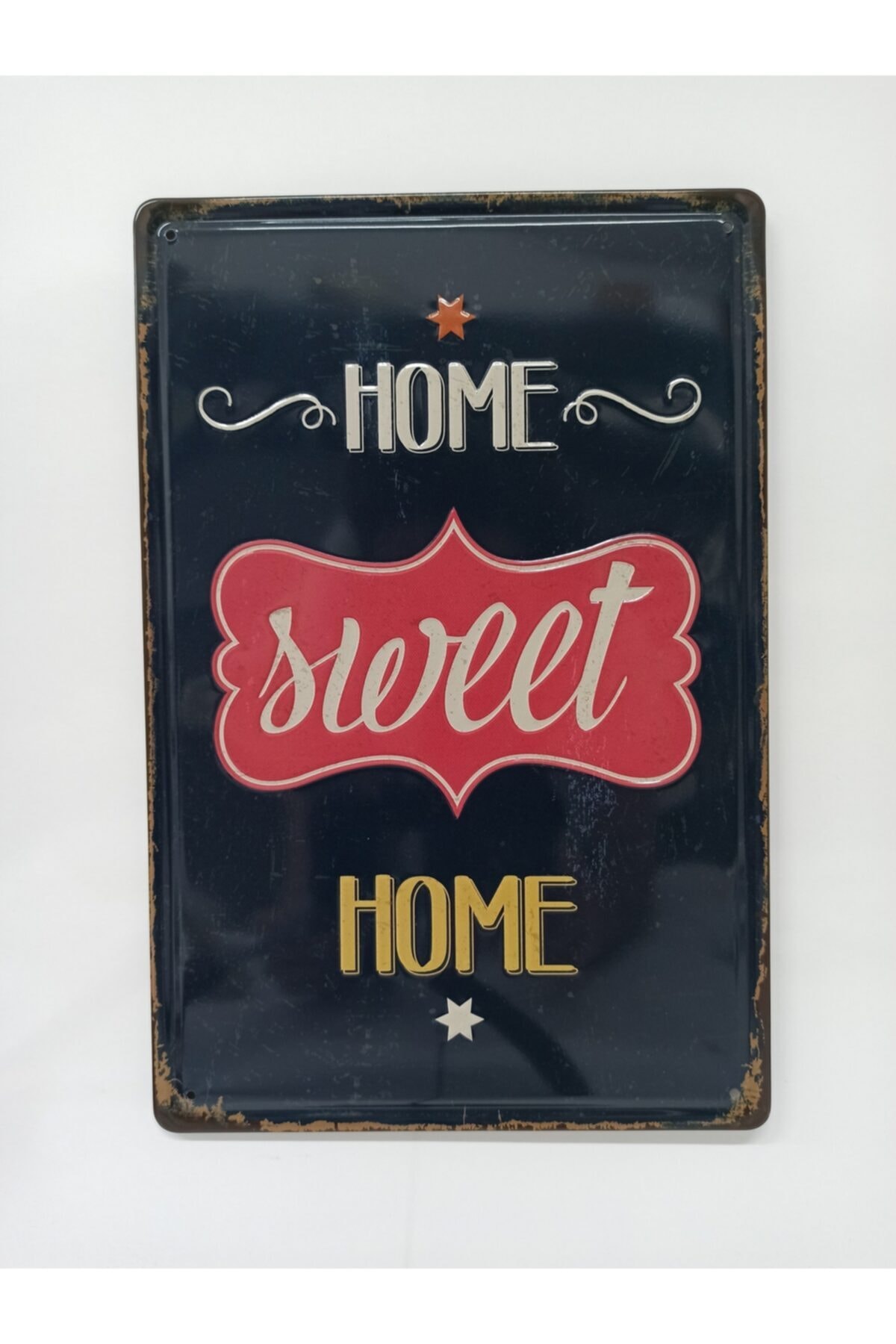 CajuArt%20Home%20Sweet%20Home%20Yazılı%2020x30%20Metal%20Plaka%20Tablo