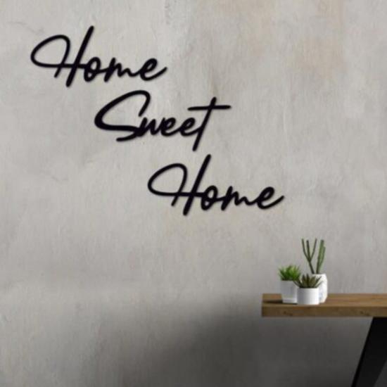 Dekoratif Home Sweet Home Yazılı Ahşap Tablo Duvar Süsü