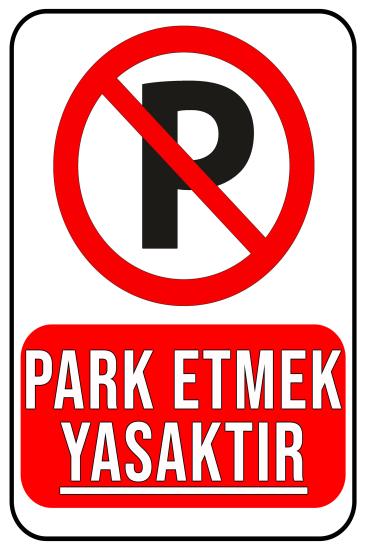 Park Etmek Yasaktır 20x30 cm Ahşap Uyarı