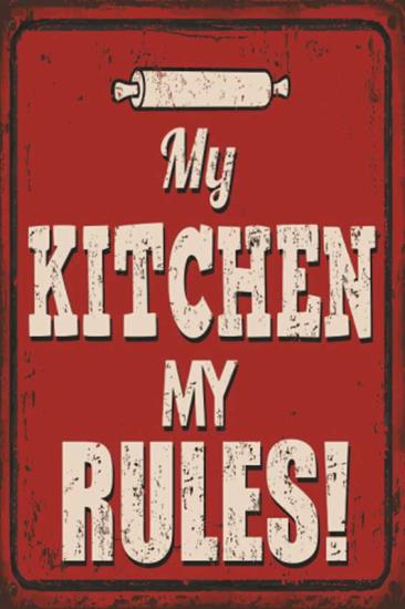 Retro Ahşap Plaka My Kitchen My Rules
