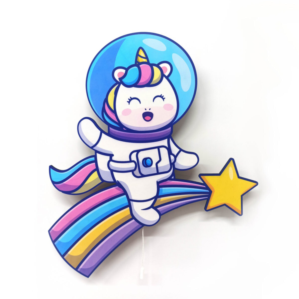 Unicorn%20Astronot%20Ahşap%20Işıklı%20Çocuk%20Odası%20Duvar%20Tablosu